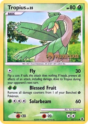 Tropius (52/111) (Prerelease Promo) [Nintendo: Black Star Promos] Holofoil