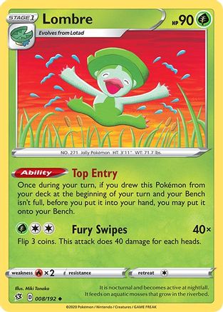 Lombre (008/192) [Sword & Shield: Rebel Clash] Reverse Holofoil