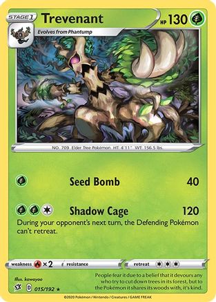Trevenant (015/192) [Sword & Shield: Rebel Clash] Reverse Holofoil