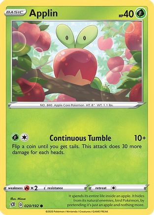 Applin (020/192) [Sword & Shield: Rebel Clash] Reverse Holofoil