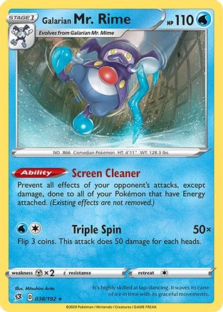 Galarian Mr. Rime (038/192) [Sword & Shield: Rebel Clash] Reverse Holofoil