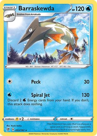 Barraskewda (053/192) [Sword & Shield: Rebel Clash] Reverse Holofoil