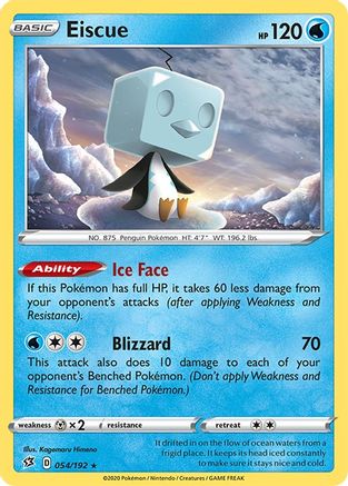 Eiscue (054/192) [Sword & Shield: Rebel Clash] Reverse Holofoil