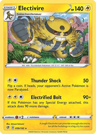 Electivire (059/192) [Sword & Shield: Rebel Clash] Reverse Holofoil