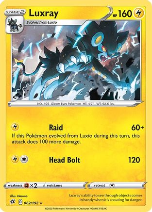 Luxray (062/192) [Sword & Shield: Rebel Clash] Reverse Holofoil