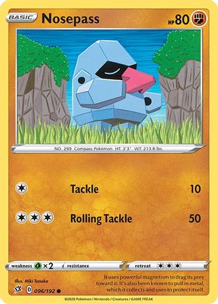Nosepass (096/192) [Sword & Shield: Rebel Clash] Reverse Holofoil