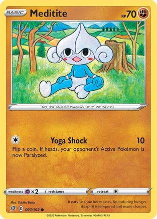 Meditite (097/192) [Sword & Shield: Rebel Clash] Reverse Holofoil
