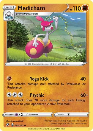 Medicham (098/192) [Sword & Shield: Rebel Clash] Reverse Holofoil