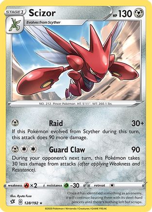 Scizor (128/192) [Sword & Shield: Rebel Clash] Reverse Holofoil