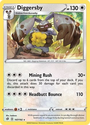 Diggersby (147/192) [Sword & Shield: Rebel Clash] Reverse Holofoil