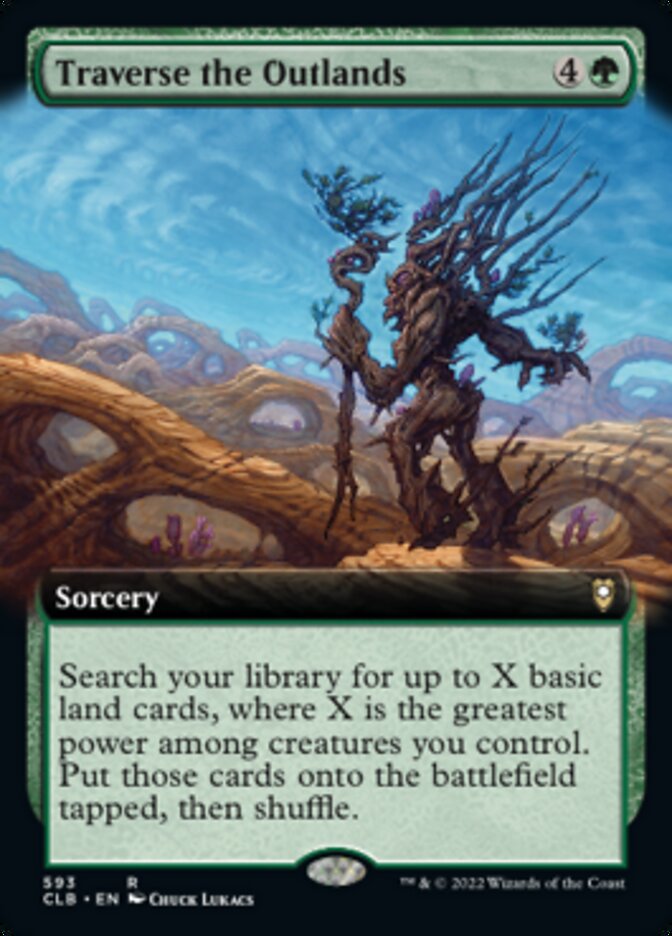 Traverse the Outlands (Extended Art) [Commander Legends: Battle for Baldur's Gate] Foil