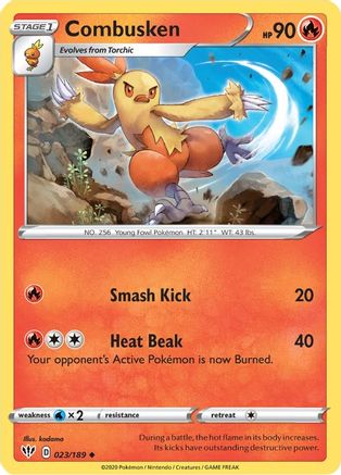 Combusken (023/189) [Sword & Shield: Darkness Ablaze] Reverse Holofoil