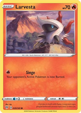 Larvesta (029/189) [Sword & Shield: Darkness Ablaze] Reverse Holofoil