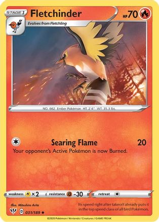 Fletchinder (031/189) [Sword & Shield: Darkness Ablaze] Reverse Holofoil