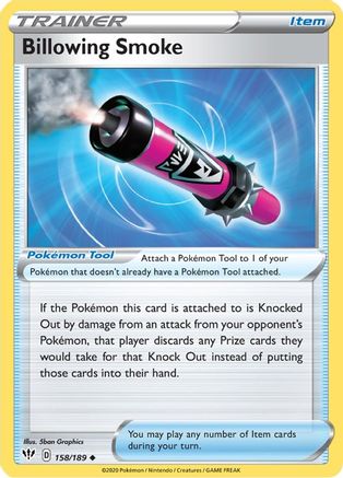 Billowing Smoke (158/189) [Sword & Shield: Darkness Ablaze] Reverse Holofoil