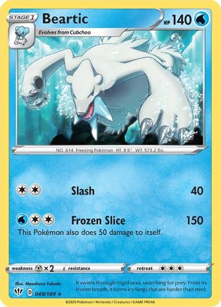 Beartic (049/189) [Sword & Shield: Darkness Ablaze] Reverse Holofoil