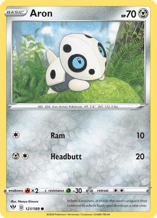 Aron (121/189) [Sword & Shield: Darkness Ablaze] Reverse Holofoil