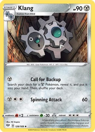 Klang (126/189) [Sword & Shield: Darkness Ablaze] Reverse Holofoil