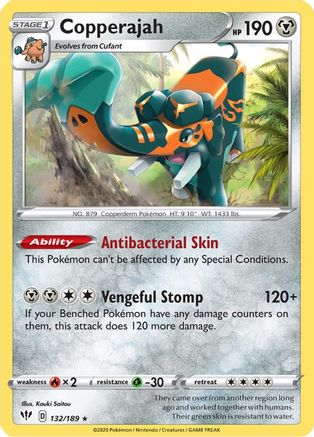 Copperajah (132/189) [Sword & Shield: Darkness Ablaze] Reverse Holofoil