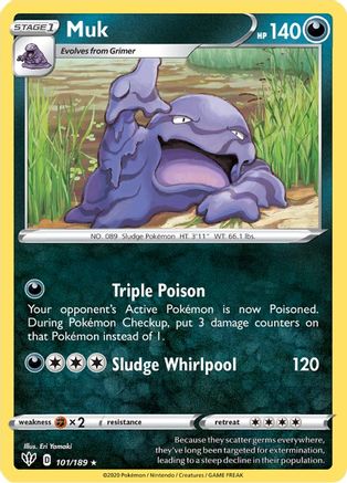 Muk (101/189) [Sword & Shield: Darkness Ablaze] Reverse Holofoil