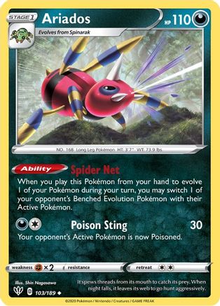 Ariados (103/189) [Sword & Shield: Darkness Ablaze] Reverse Holofoil