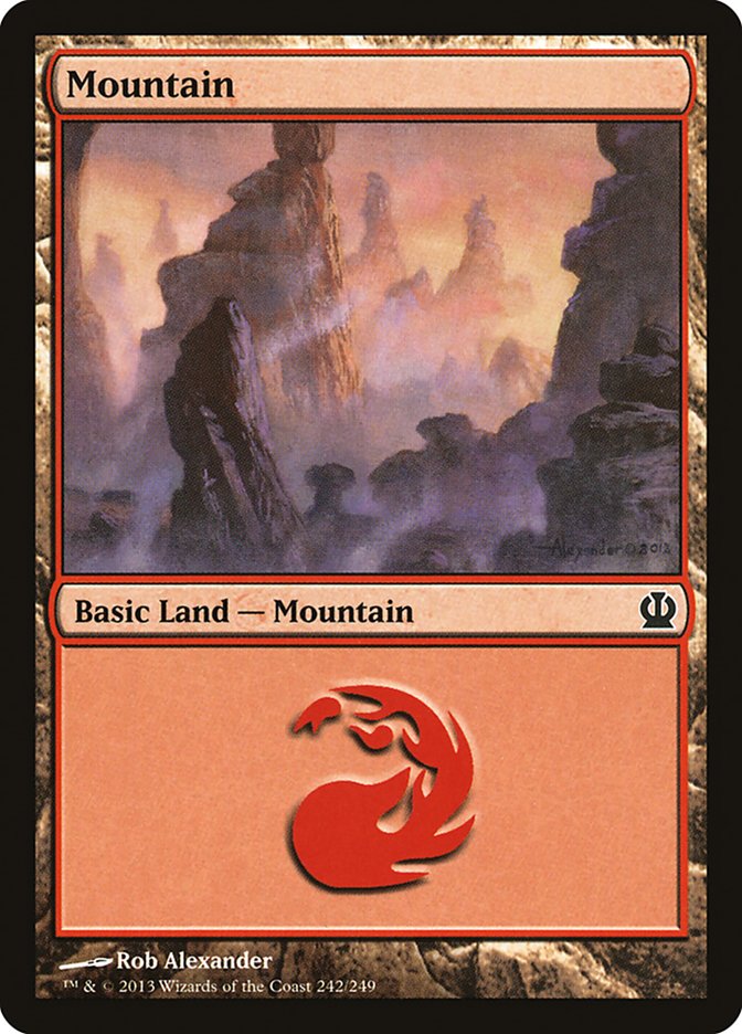 Mountain (242) [Theros] Foil