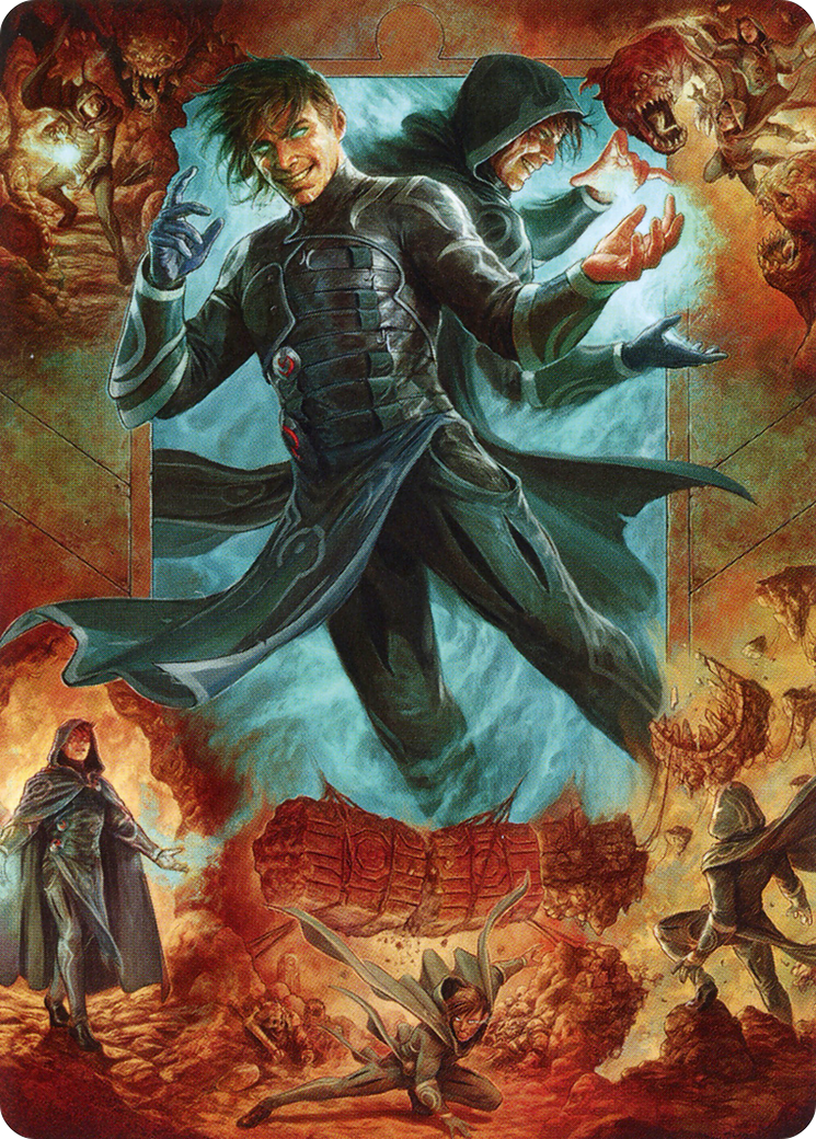 Jace, Mirror Mage // Jace, Mirror Mage  [Zendikar Rising Art Series] (Borderless) Foil