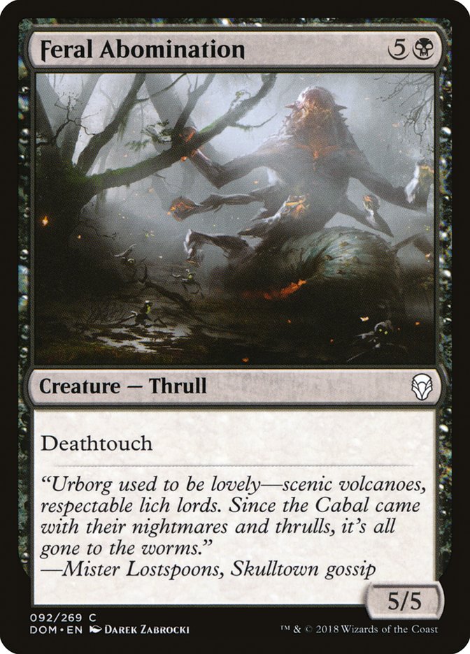 Feral Abomination [Dominaria] Foil