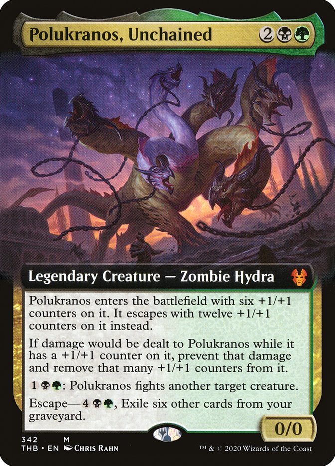 Polukranos, Unchained (Extended Art) [Theros Beyond Death] Foil