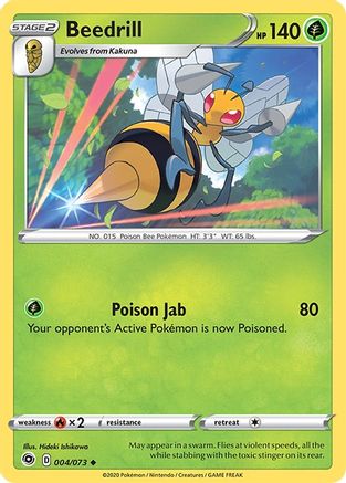 Beedrill (004/073) [Sword & Shield: Champion's Path] Reverse Holofoil