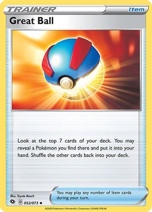 Great Ball (052/073) [Sword & Shield: Champion's Path] Reverse Holofoil