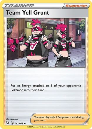 Team Yell Grunt (067/073) [Sword & Shield: Champion's Path] Reverse Holofoil