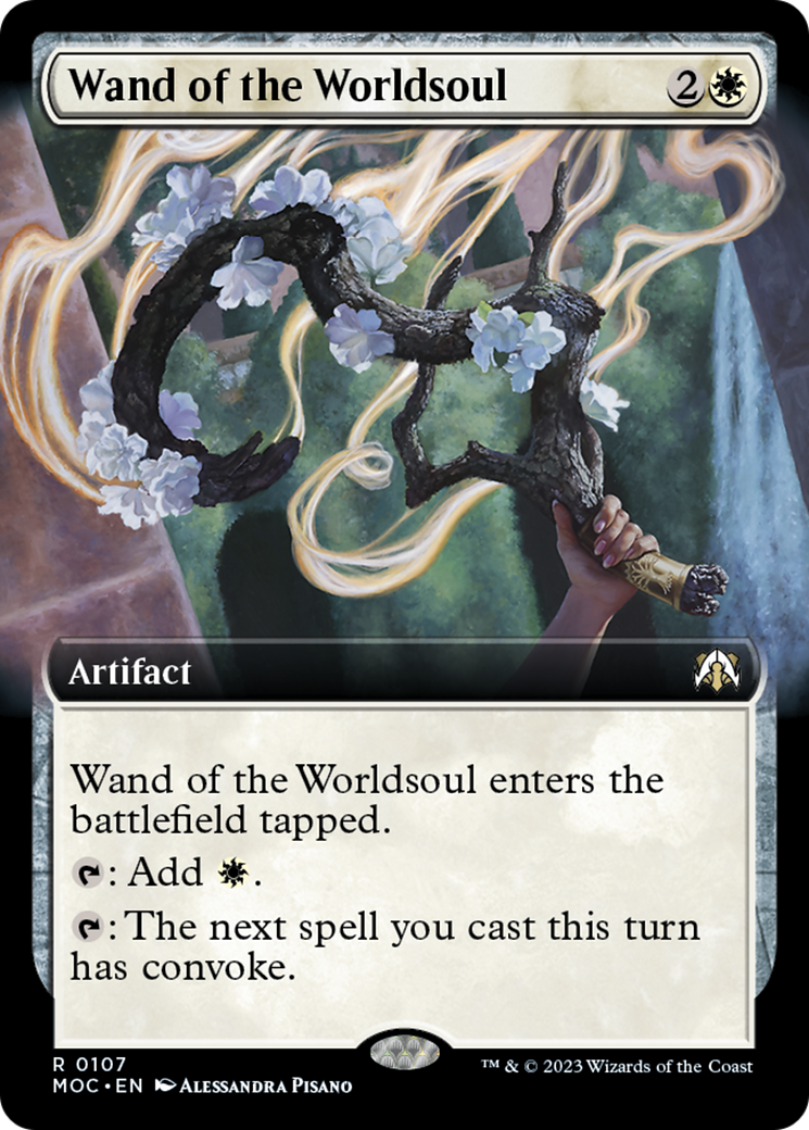 Wand of the Worldsoul (Extended Art) [March of the Machine Commander] Foil