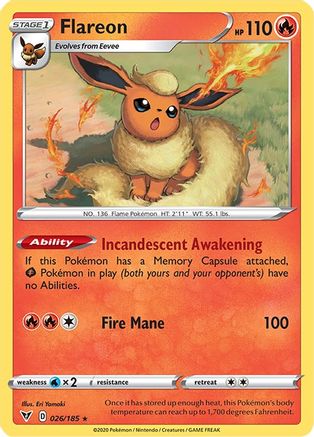 Flareon (026/185) [Sword & Shield: Vivid Voltage] Reverse Holofoil