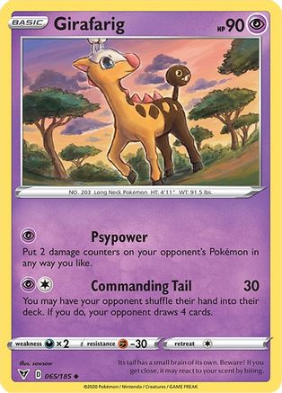 Girafarig (065/185) [Sword & Shield: Vivid Voltage] Reverse Holofoil