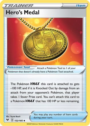 Hero's Medal (152/185) [Sword & Shield: Vivid Voltage] Reverse Holofoil