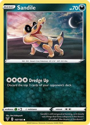 Sandile (107/185) [Sword & Shield: Vivid Voltage] Reverse Holofoil