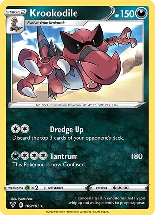 Krookodile (109/185) [Sword & Shield: Vivid Voltage] Reverse Holofoil