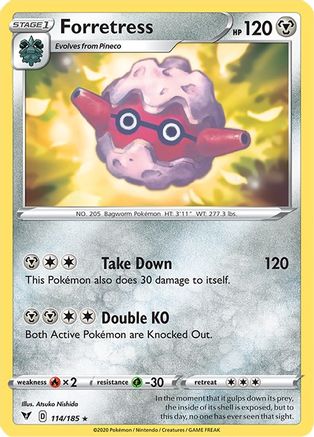 Forretress (114/185) [Sword & Shield: Vivid Voltage] Reverse Holofoil