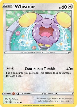Whismur (135/185) [Sword & Shield: Vivid Voltage] Reverse Holofoil