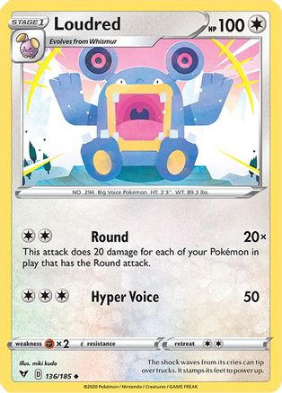 Loudred (136/185) [Sword & Shield: Vivid Voltage] Reverse Holofoil