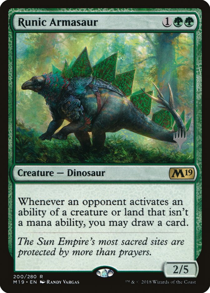 Runic Armasaur (Promo Pack) [Core Set 2019 Promos] Foil
