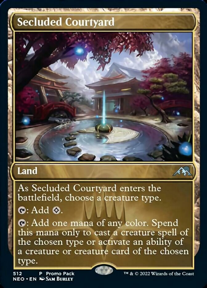 Secluded Courtyard (Promo Pack) [Kamigawa: Neon Dynasty Promos] Foil