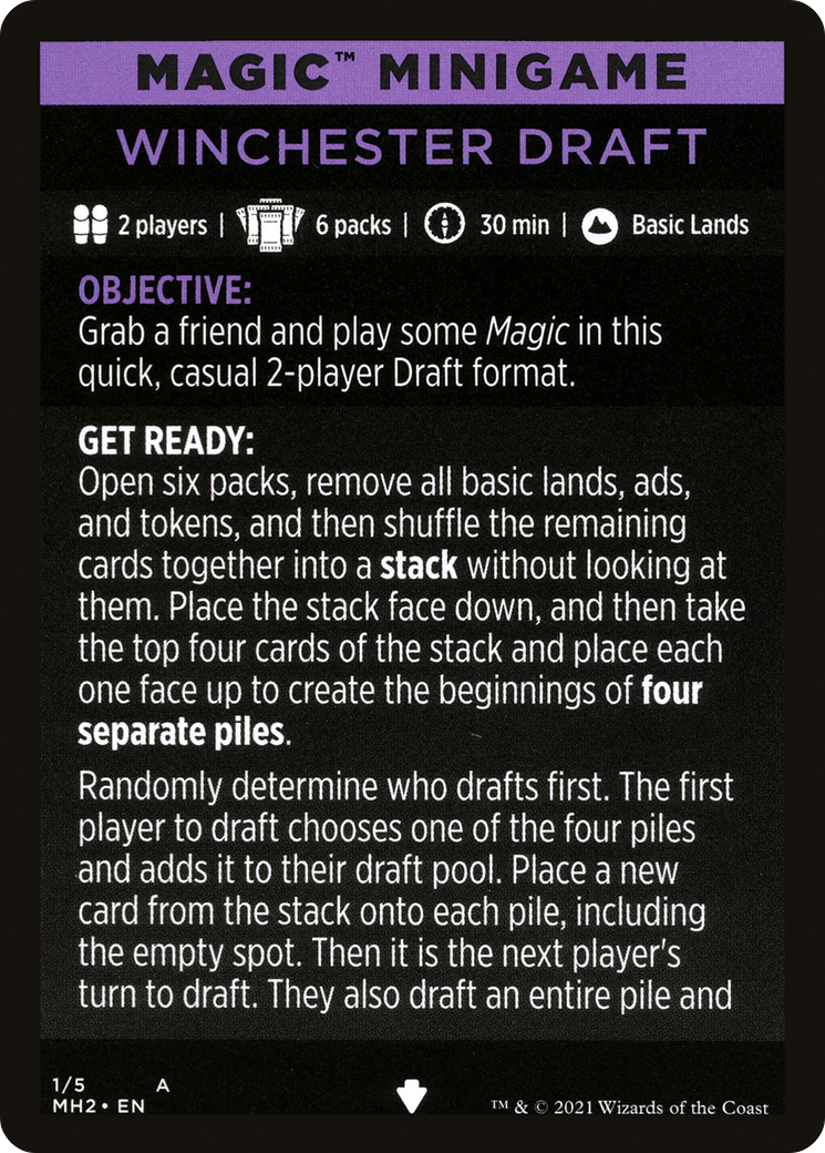 Winchester Draft // Winchester Draft (cont'd)  [Modern Horizons 2 Minigames]