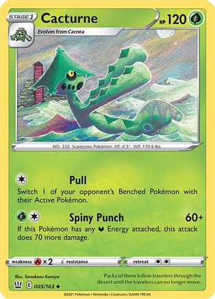 Cacturne (005/163) [Sword & Shield: Battle Styles] Reverse Holofoil
