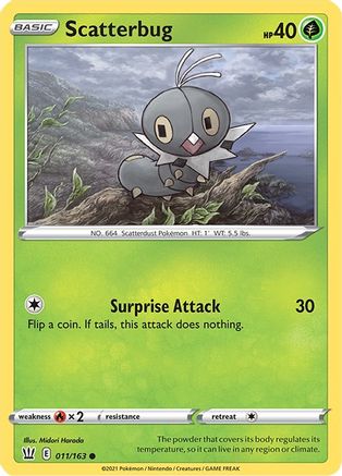 Scatterbug (011/163) [Sword & Shield: Battle Styles] Reverse Holofoil