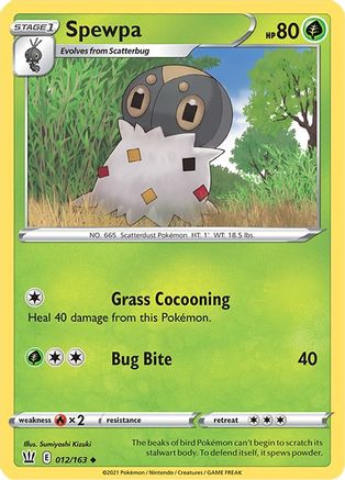 Spewpa (012/163) [Sword & Shield: Battle Styles] Reverse Holofoil