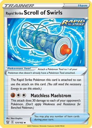 Rapid Strike Scroll of Swirls (131/163) [Sword & Shield: Battle Styles] Reverse Holofoil