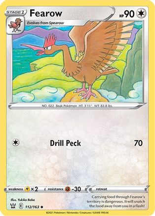 Fearow (112/163) [Sword & Shield: Battle Styles] Reverse Holofoil