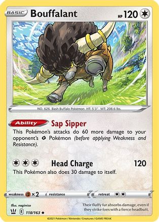 Bouffalant (118/163) [Sword & Shield: Battle Styles] Reverse Holofoil